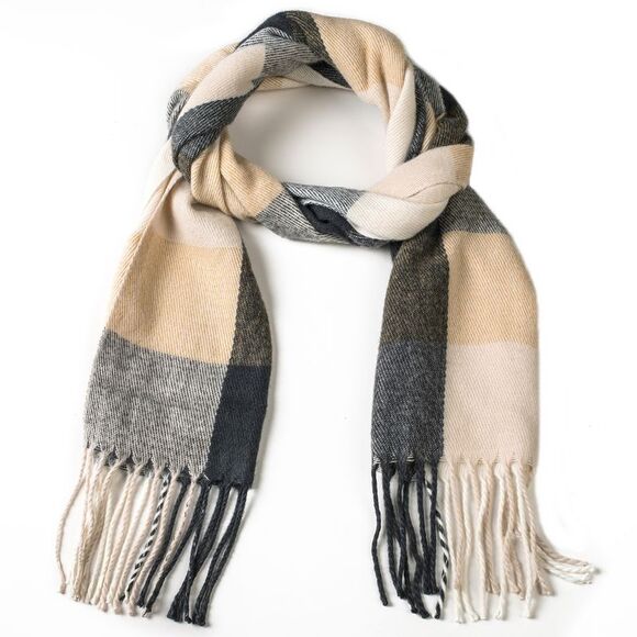 Alpine Swiss Mens Plaid Scarf Soft Winter Shawl Lightweight Cold-Weather Gear - Picture 2 of 8